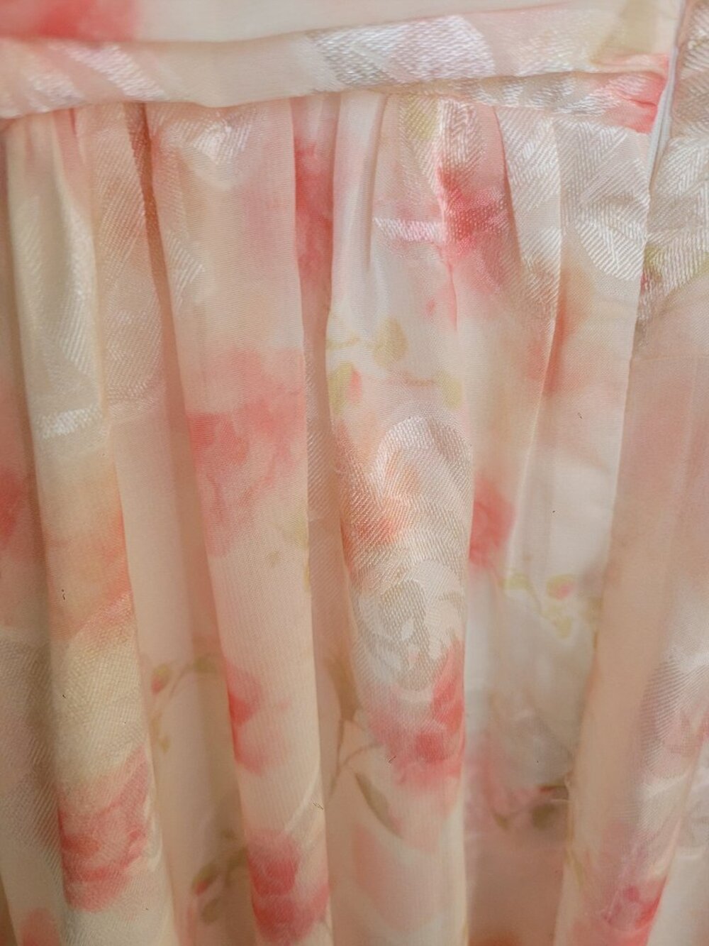 Storia Blush Floral Chiffon Midi Dress - Picture 4 of 9